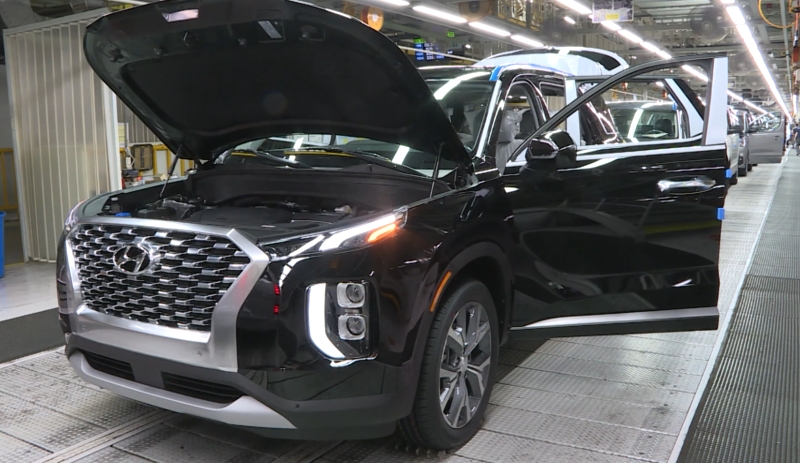 현대차 울산공장에서 팰리세이드가 생산되고 있다. 사진=현대차.