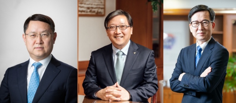 △ 금감원 신임 부원장에 선임된 김근익 부원장과 최성일 부원장, 김도인 부원장(왼쪽부터). /사진=금감원