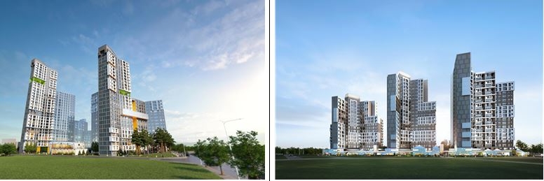 군 유휴부지를 활용해 제공될 대방아파트(좌), 공릉아파트(우) 조감도 / 사진=국토교통부