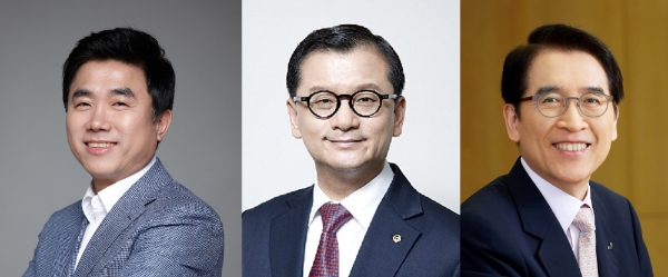 왼쪽부터 전영묵 삼성생명 대표, 여승주 한화생명 대표, 신창재 교보생명 회장. / 사진 = 각사