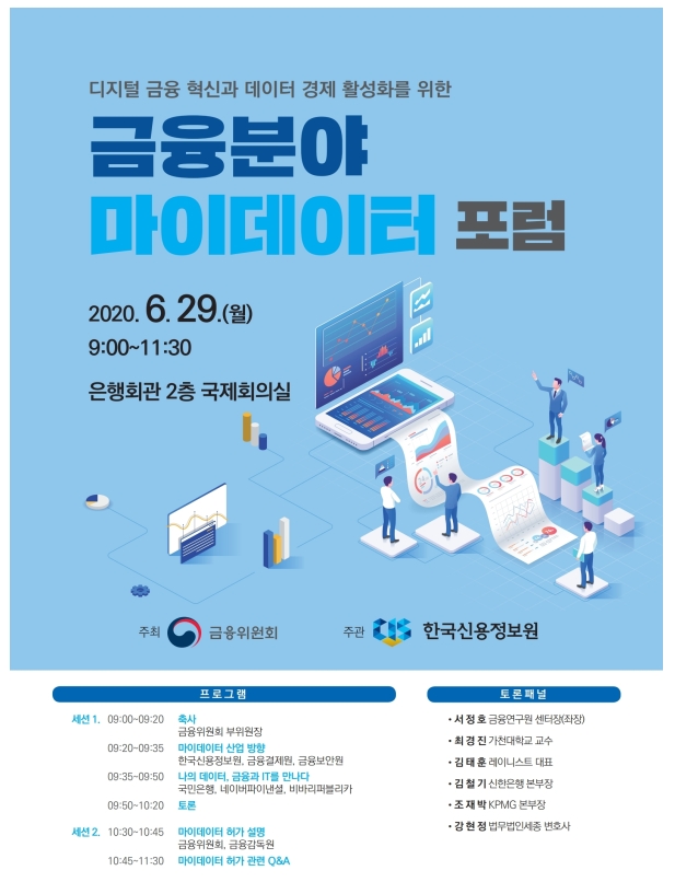 금융분야 마이데이터 포럼 포스터 / 자료= 금융위원회(2020.06.23)