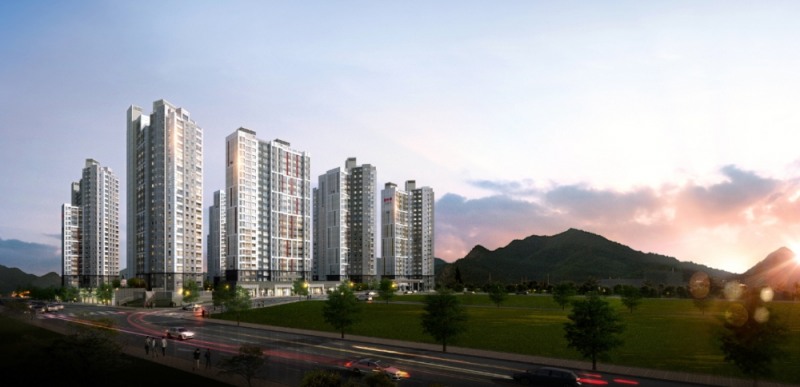 금호산업 나운 금호어울림 센트럴 야경투시도