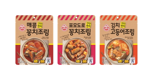 지난 11일 오뚜기가 선보인 '간단한끼 생선조림' 3종. 사진=오뚜기.