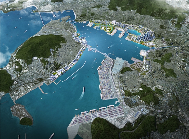 부산 북항 재개발 조감도