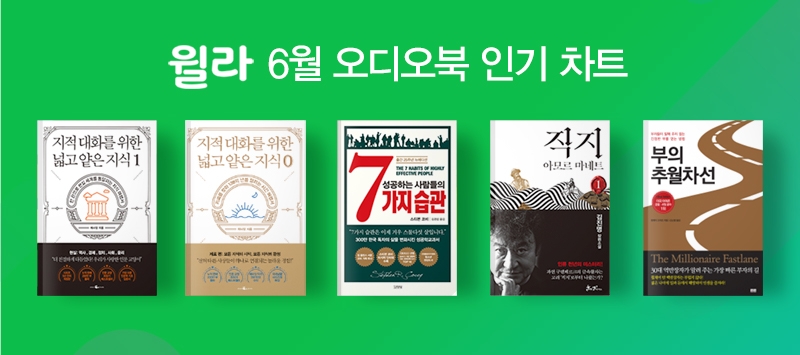 윌라의 6월 오디오북 인기 차트/사진=윌라