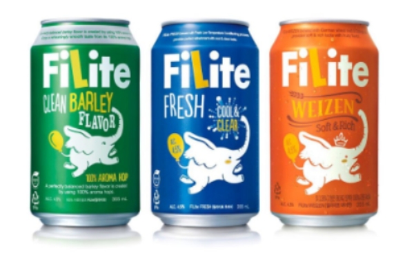 하이트진로 발포주 '필라이트'는 지난 3년간 피드백을 받아들여 3개의 상품을 연이어 선보였다. 사진=하이트진로.