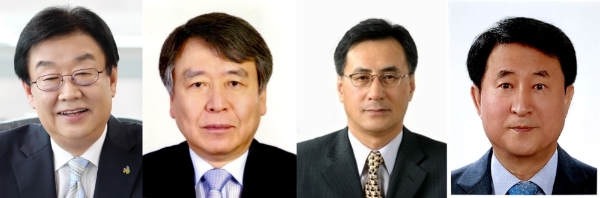 김정남 DB손해보험 대표이사 부회장, 구교형 DB그룹 경영기획본부장 부회장, 최창식 DB하이텍 부회장, 이성택 DB생명 부회장 겸 DB금융연구소 부회장 / 사진 = DB그룹