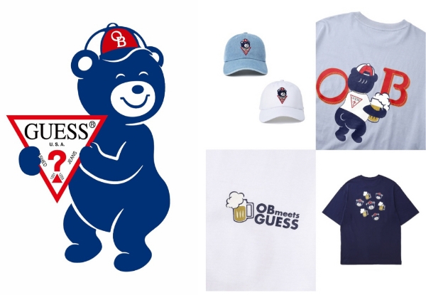 오비맥주는 오비라거가 글로벌 패션 브랜드 게스(GUESS)와 함께 콜라보레이션 컬렉션을 14일부터 선보인다. 사진=오비맥주.