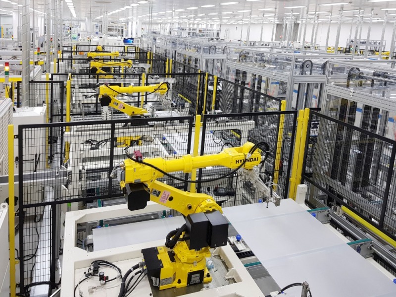 현대에너지솔루션 태양광 스마트팩토리 내부 전경/사진=현대에너지솔루션