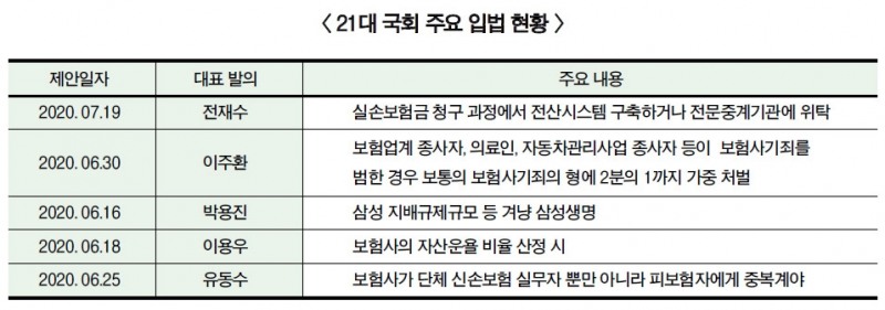 실손 청구 간소화 등 보험 입법 봇물