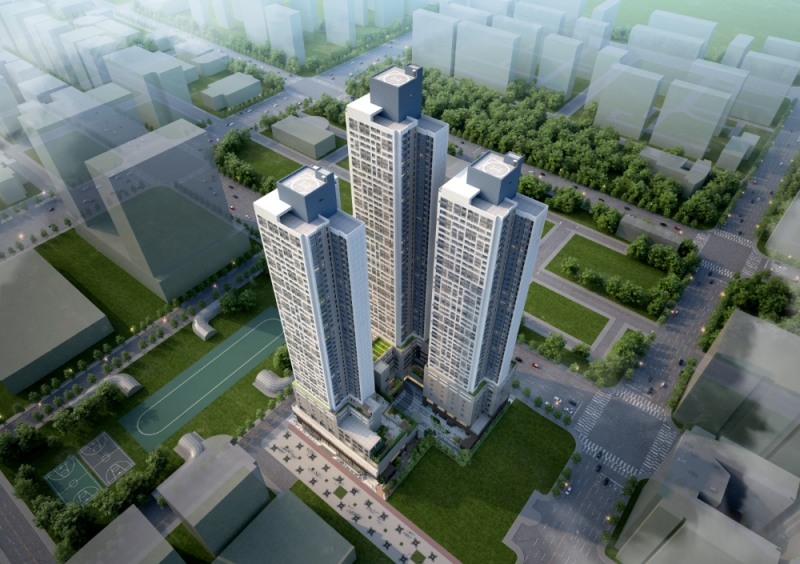 평촌 푸르지오 센트럴파크 조감도