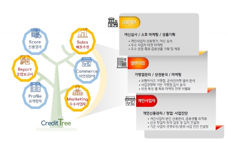 KB국민카드가 지난해 출시한 개인사업자 특화 신용평가 서비스 ‘크레딧 트리(Credit Tree)’. /사진=KB국민카드