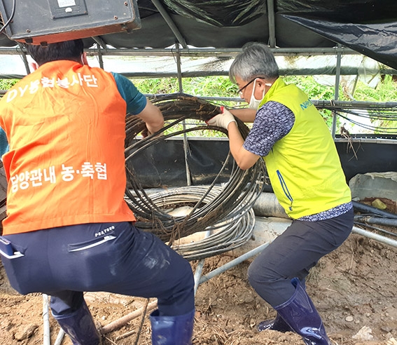 범농협, 연일 수해복구 현장에서 구슬땀 흘려