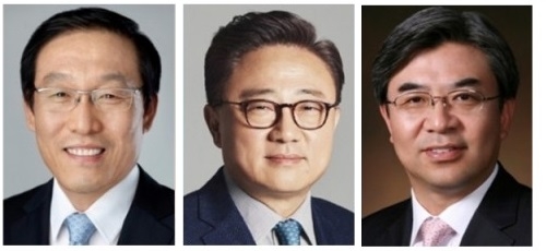 (왼쪽부터)김기남·고동진·김현석 삼성전자 대표이사.