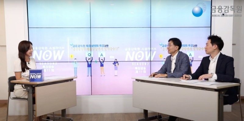 2019년에 실시한 온라인 채용설명회 방송 화면. /사진=금감원 유튜브