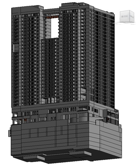 원효로 역세권 청년주택 BIM 모델링 화면 / 사진=롯데건설