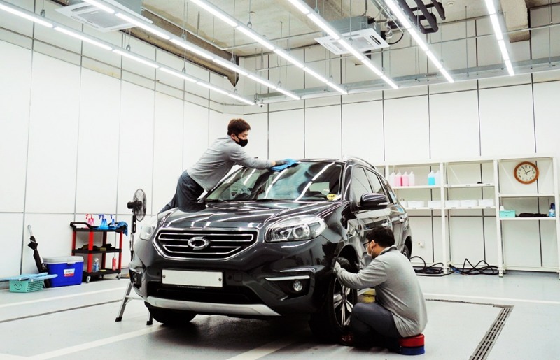 한국타이어 판교 본사 지하에 있는 동그라미 주차장/사진=한국타이어