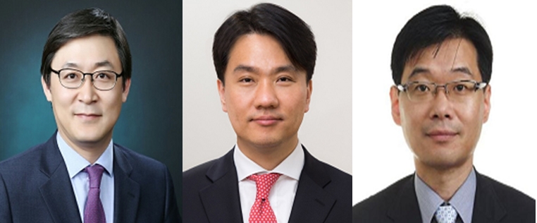 (왼쪽부터) 신임 권대영 금융위 금융산업국장, 이형주 금융혁신기획단장, 손주형 부이사관 / 사진제공= 금융위원회(2020.08.27)