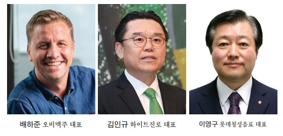 [주류 3사 CEO 상반기 실적 기상도] 배하준 ‘흐림’, 김인규 ‘맑음’, 이영구 ‘비’