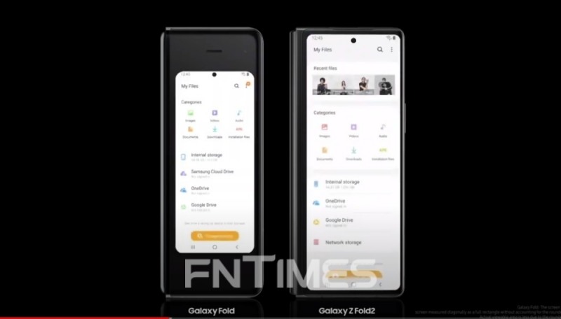 갤럭시Z폴드2의 커버 디스플레이가 전작보다 커졌다./사진=삼성전자 유튜브 캡처