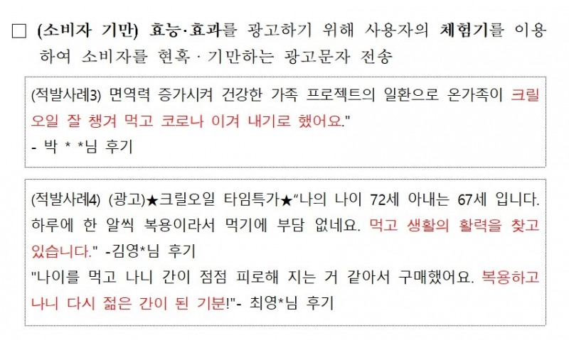 방송통신사무소가 식품, 화장품 허위 과장 광고를 한 6개 업체 및 판매자 21명을 적발했다./이미지=방통위