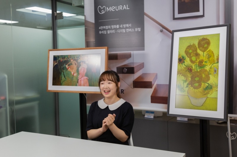 뮤럴 디지털 캔버스와 함께하는 명화 이야기 촬영 현장/사진=넷기어