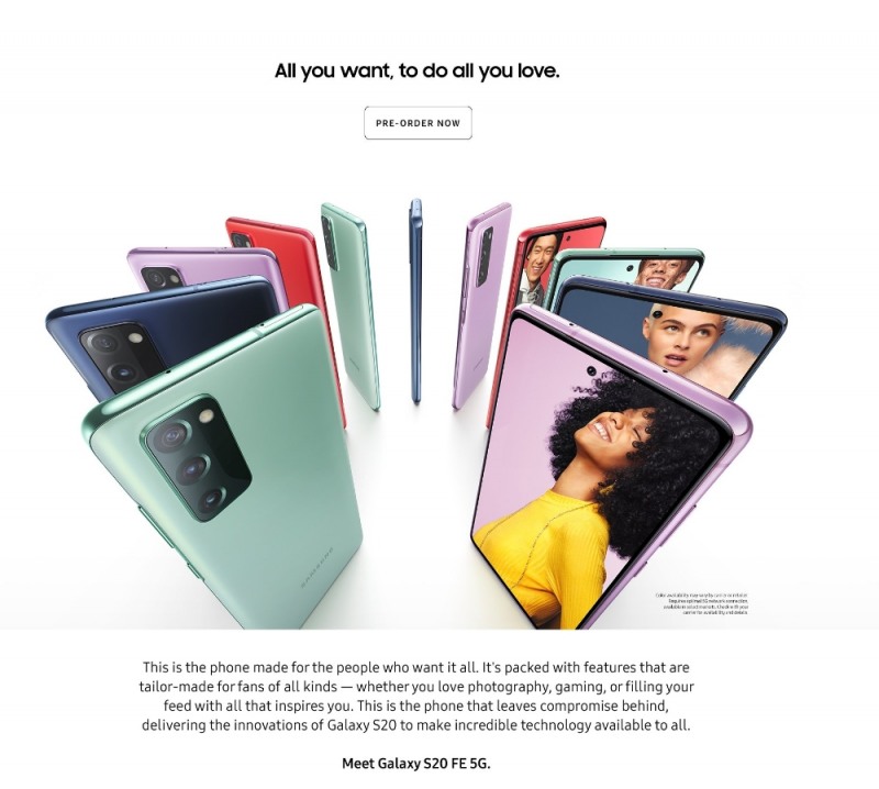 삼성전자의 '갤럭시S20 FE'가 출시를 앞두고 세부 사양이 모두 유출됐다./사진=샘모바일(SamMobile)