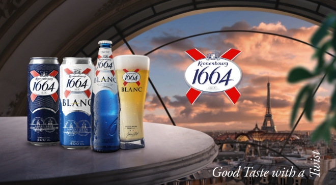하이트진로가 수입하는 밀맥주 '블랑1664'. /사진=하이트진로.
