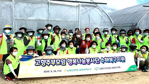 (사)고향주부모임 행복나눔 봉사단, 장마철 집중호우 피해복구 봉사활동