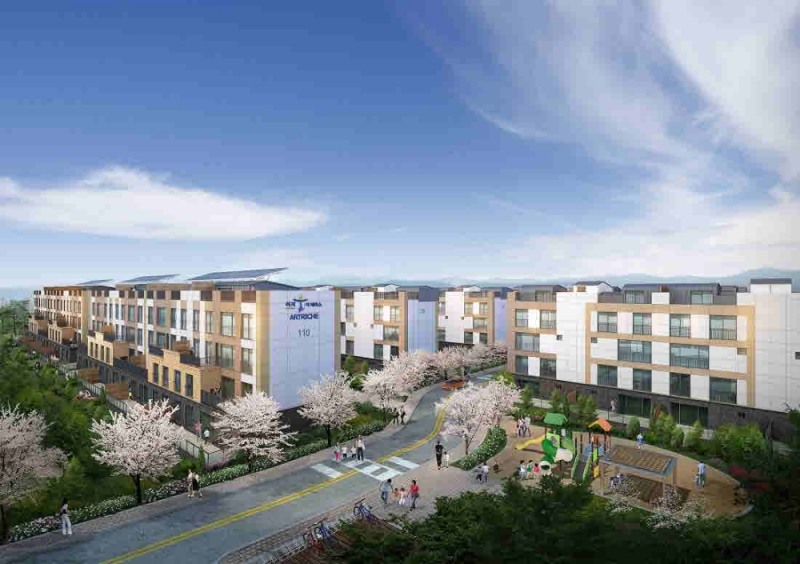 익산 이지움 더 테라스 아트리체 주경투시도