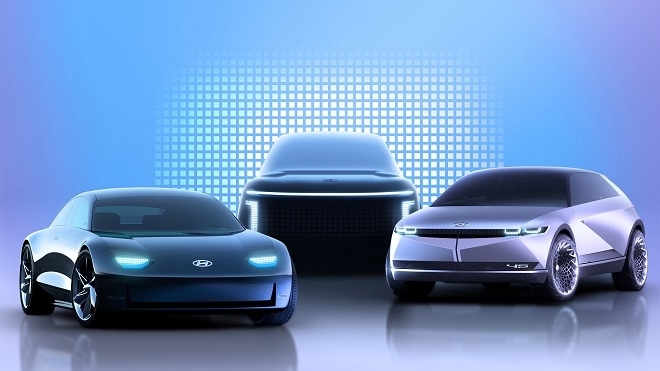 현대차 전용 전기차 브랜드 아이오닉 라인업. (왼쪽부터)아이오닉6, 아이오닉7, 아이오닉5.
