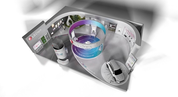 LG화학 인터배터리 부스 조감도.