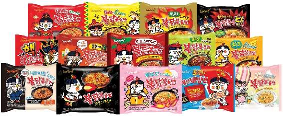 ▲ 불닭볶음면 제품군. 사진 = 삼양식품