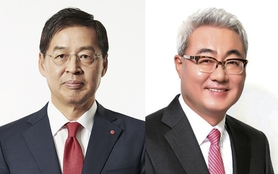 (좌측) 신학철 LG화학 부회장 (우측) 김준 SK이노베이션 대표이사/사진=한국금융신문