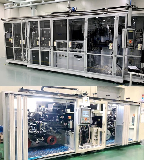 디에이테크놀로지 생산 설비. 프레스노칭(상) 레이저노칭(하) / (사진 : 디에이테크놀로지)