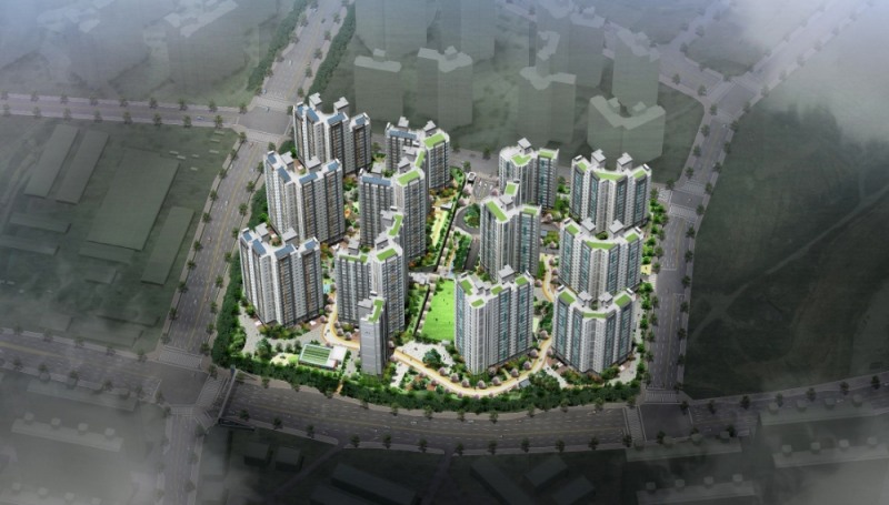 아산 삼부르네상스 더힐 조감도