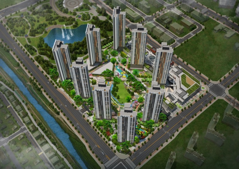 대구테크노폴리스 예미지 더센트럴 조감도./ 사진제공=금성백조