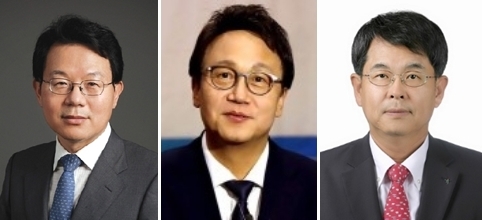 ▲(왼쪽부터)김광수 NH농협금융지주 회장·민병두 전 더불어민주당 의원·김병호 전 하나금융지주 부회장.