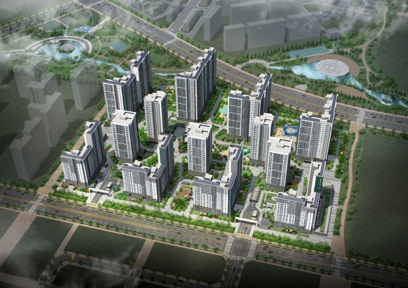 운서역 푸르지오 더 스카이 조감도. / 사진제공 = 대우건설