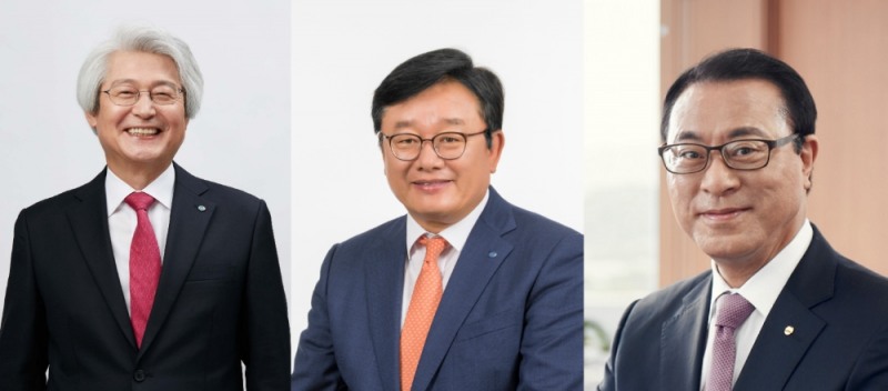 DGB금융그룹 차기 회장 최종 후보군에 오른 김태오DGB금융그룹 회장(왼쪽)과 임성훈 대구은행장(가운데), 유구현 전 우리카드 대표이사(오른쪽).