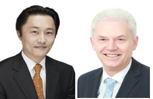 지영조 현대차 전략기술본부장(왼쪽)과 알버트 비어만 현대차 연구개발본부장.