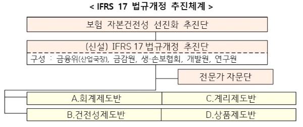 IFRS17 법규개정 추진체계. / 사진 = 금융위원회