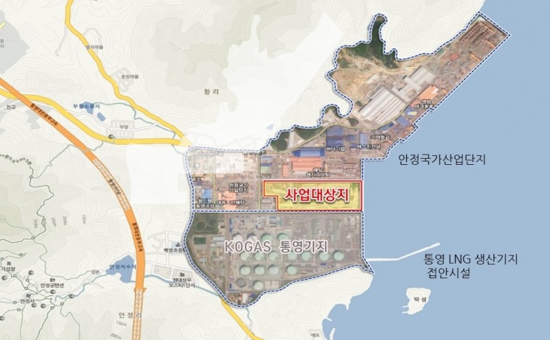 통영천연가스발전소 위치도