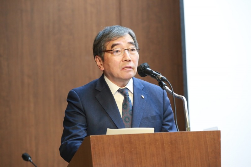 윤석헌 금융감독원장이 7일 ‘기업부문 취약성 : 진단과 과제’ 심포지엄에 참석해 축사를 하고 있다. /사진=금감원