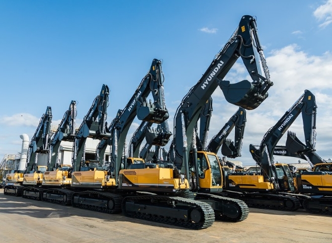 현대건설기계는 최근 러시아와 사우디아라비아의 고객사로부터 굴착기 130대를 포함해 휠로더, 백호로더 등 415대, 총 4000만 달러 규모의 장비를 수주했다. 사진=현대건설기계