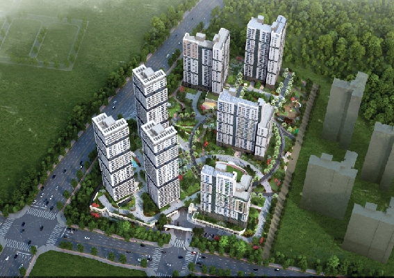 ▲ 과천 푸르지오 라비앤오 조감도.