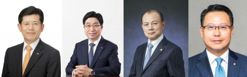 빈대인 부산은행장과 황윤철 경남은행장, 임용택 전북은행장, 송종욱 광주은행장(왼쪽부터). /사진=각사