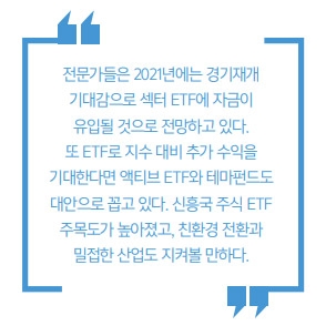 2021년 당신의 투자 新 로드맵은? (2) 새해엔 ETF로 헤쳐 모여!