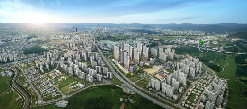 평택 지제역 동문굿모닝힐 맘시티 2차 항공조감도. / 사진제공 = 동문건설