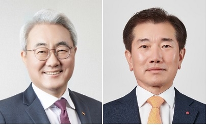 김준 SK이노베이션 총괄사장(왼쪽)과 김종현 LG에너지솔루션 사장.